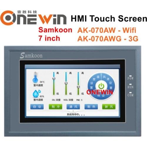 Samkoon AK-070AW AK-070AWG HMI Touch Screen Panel 7 inch support wifi 3G Phone control