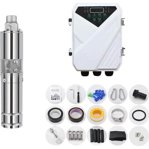 Solar submersible well pump 77m 1200L/h solar powered water pump for well mini solar submersible pump kit for garden