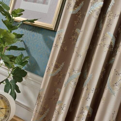 Modern Simplicity] Curtain Jacquard Curtains Cloth New Chinese Style for Living Roor Bedroom Curtains Tulle Custom