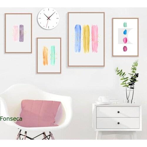 Modern Girl Makeup Shop Decorative Poster Minimalist Watercolour Canvas Painting Nordic Wall Art Picture For Living Room