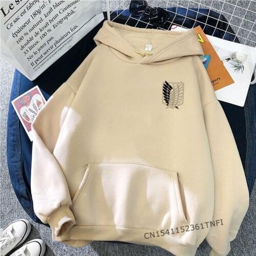 Attack On Titan Hoodies Harajuku Streetwear Hoody Men/Women Comics Clothes Japan Demon Slayer Oversized Crewneck Streetwears