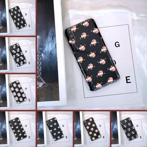 Back Cover For Huawei Y5 Y6 Y7 2019 Kawaii Rabbit Cute Animal Cartoon TPU Silicone Phone Case For Huawei Y9 Y7 Y6 Prime Pro 2019