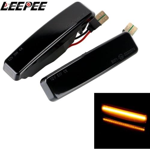 2Pcs Dynamic LED Turn Signal Side Marker Lights Flowing Sequential Lamp Blinker Indicator For BMW 5 Series E39 Mod BJ 12/95-6/03