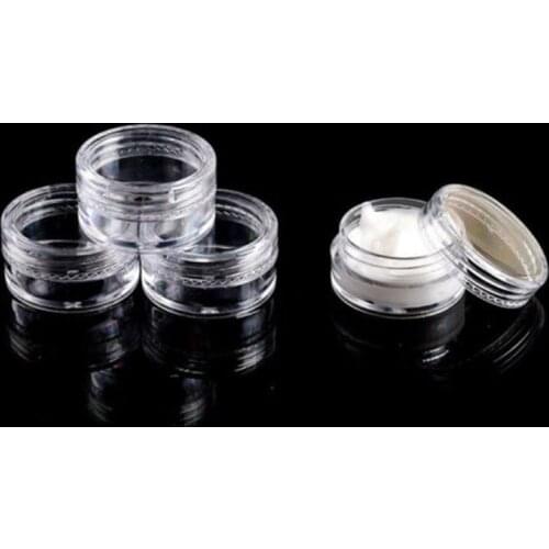 20/30/50/100Pcs 5ml Sample Cream Jar Clear Mini Cosmetic Bottles Containers Pot for Nail Arts Storage Pot Containers