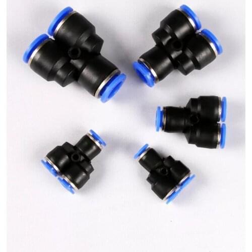 3pcs "Y" Pneumatic Connector Fitting Tee Union Push In Fitting For Air Pipe Joint OD 4 6 8 10 12 Mm Pneumatic Fittings PW