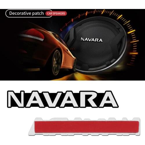 4pcs 3D aluminum speaker stereo speaker badge emblem Sticker for Nissan Navara d40 d22 d23 np300 Car-Styling Accessories