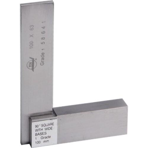 90 Degree Marking Gaueg Angle Ruler 100*63mm Gage Square With Wide Base Stainless steel Grade 1 Measure Tools