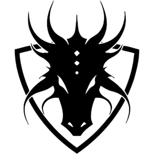 Car Stickers Decor Motorcycle Decals Sign Dragon Decorative Accessories Creative Sunscreen Waterproof PVC,17cm*14cm