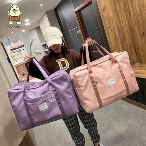 Beibaobao 2021 New Large Capacity Travel Bag Sport Bags Daily Handbag Nylon Waterproof Fitness Clothing Shoulder Bag For Women