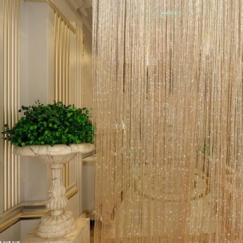 Free Shipping 3MTR X 3 MTR Thick encrypt Glitter String Curtain Panels Fly Screen & Room Divider Net Curtains