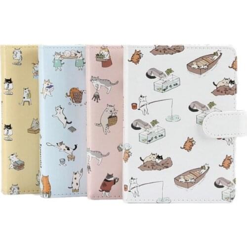 Lovely Soft Cover A5 Notebook Cartoon Grid Journal Diary Planner Agenda School Diary Magnetic Lock Student Work Accessory