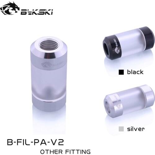 Bykski Arylic Filter Water Percolator Aluminum Fitting Dual G1/4 Thread Leach Adapter PC Cooling Parts Water Cooler B-FIL-PA-V2