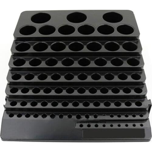 Black Drill Bit Storage Box Milling Cutter Drill Finishing Holder Organizer Case Box for Home DIY Woodworking Use Supplies G8TB