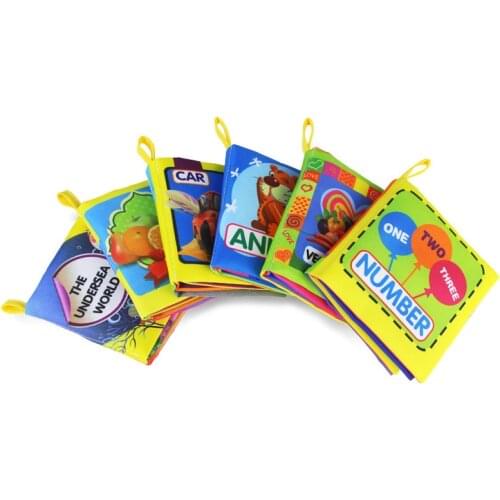 Baby Toys Soft Cloth Rattle Books Infant Educational Stroller Toy Newborn Crib Bed Baby Toys 0-36M