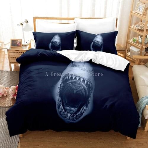 Ocean Life 3D Bedding Set Shark Whale Turtle Dolphin Printed Duvet Cover Set Twin Full Queen King Size Bedspread Dropshipping