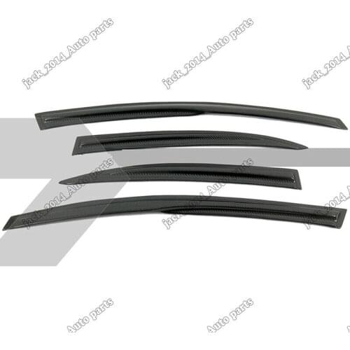 Real Carbon Fiber Door Window Visor Glossy Kits For 2006 2007 2008 2009 2010 2011 Honda Civic Sedan