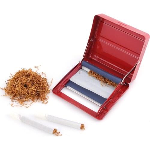 Multifunction Metal Tobacco Rolling Machine For 70MM Rolling Paper Cigarette Case Maker Tobacco Roller Men Gift