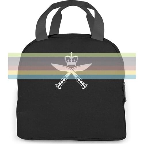 GURKHA INSIGNIA KUKRI REGIMENT INSPIRED ARMY LOGO adultS New New women men Portable insulated lunch bag adult