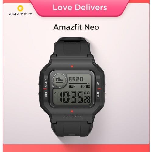 NEW 2020 Amazfit Neo Smart Watch Bluetooth Smartwatch 5ATM Heart Rate Tracking 28Days Battery Life Watch For Android IOS Phone