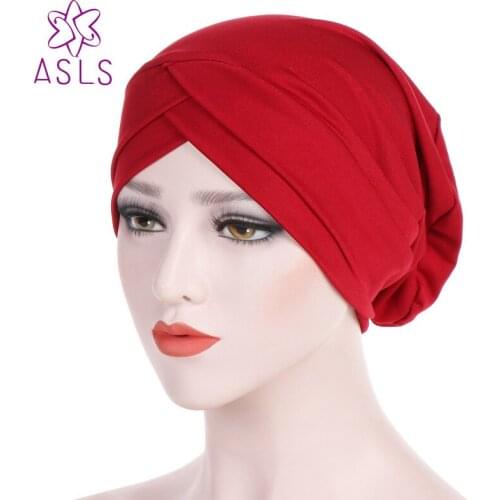 New Fashion Muslim Cross Scarf Hijab Cap Islamic Head Wear Hat Headband Turban Head Scarf Headwrap Women turban Free Shipping