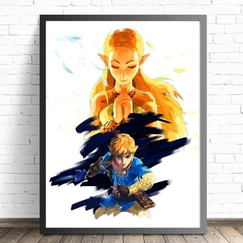 Zelda Characters Watercolor Artwork Posters And Prints Canvas Art Painting Wall Pictures For Living Room Decoration Home Decor
