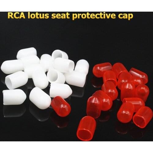 Xangsane RCA lotus seat dust cap anti-oxidation rubber sleeve,signal plug cover socket audio cable plug protective cover