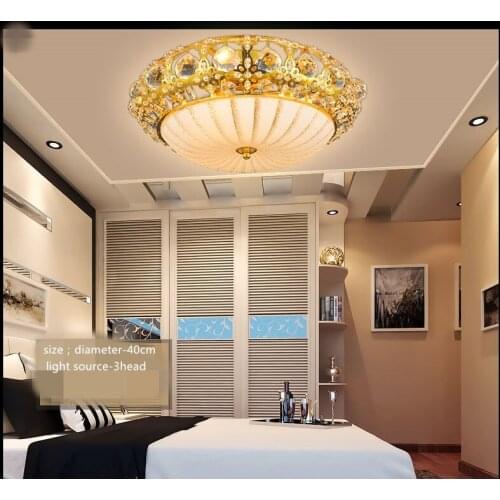 European style luxury lotus Crystal Pendant/Diameter -40cm/Free E14LED light bulbs Lotus crystal ceiling lamp