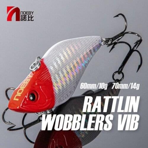 NOEBY Rattlins Fishing Lure 60mm 10g 70mm 14g Rattling VIB Sinking Wobblers Swimbait Hard Baits 9002 for Pike Fishing Lures