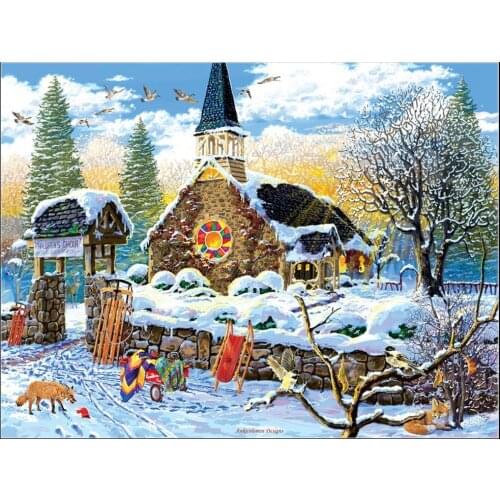 Counted Cross Stitch Kits Needlework Embroidery Crafts 14 ct Aida DMC Color DIY Arts Handmade Home Decor - Childrens Choir