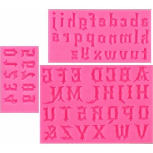 Digital Letter Silicone Mold Alphabet Chocolate Candy Mold Cake Decoration Tool Letter Fondant Mold