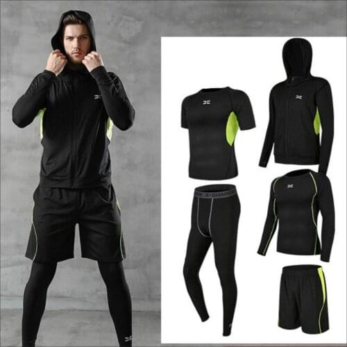 Sports Suit Mens Autumn Leisure Quick-Drying Running Basketball Tights Fitness Pants