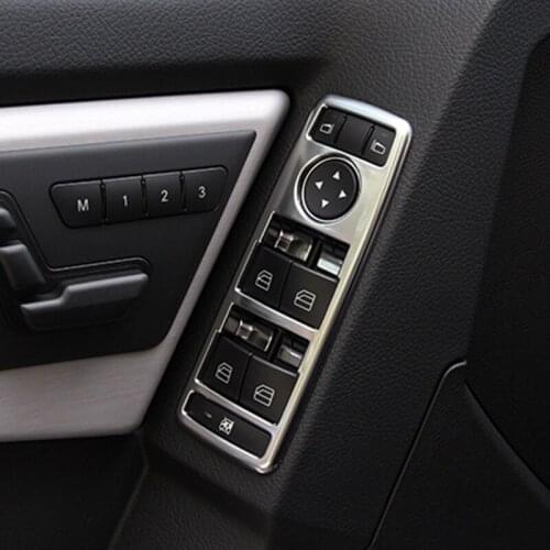 Styling Chrome Window Lift Switch Panel Cover Trime for Mercedes Benz A B C E GLK GL ML G Class W204 X253