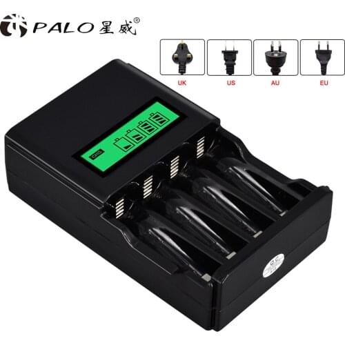 PALO LCD smart AA AAA battery charger for 1.2v nimh nicd rechargeable battery AA AAA 1.2V Battery