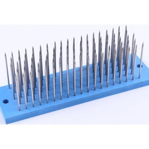 HARMONY Blue Hair Hackle with 93 Pcs Needles for Comb Machine Weft, Small Steel Comb