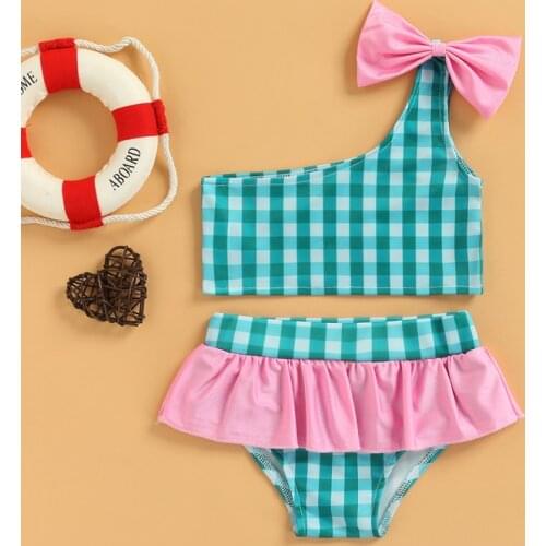 Baby Girl Ruffle Bikini Tankini Toddler Kids Swimwear 2021 Summer Infant Beachwear One Piece Swimsuit Children Bathing Suit