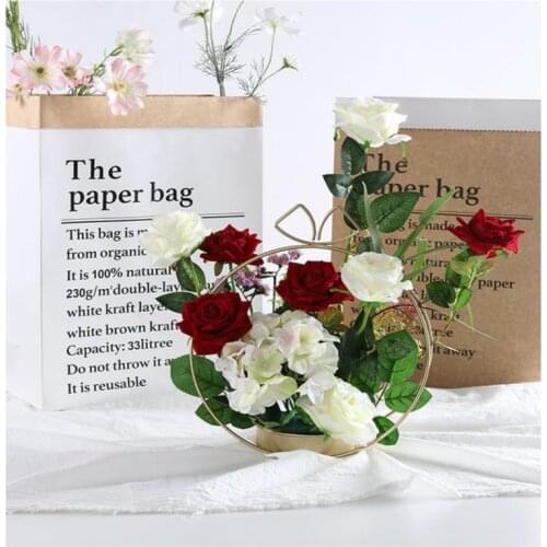 1pc Flower Bag Hug Bag Gift Box Kraft Paper Bag Holiday Bouquet Bag Candy Box Happy Birthday Valentines Day Gift S M L