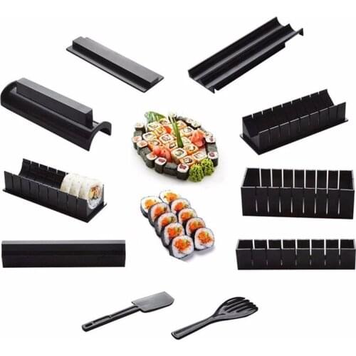 10Pcs/Set DIY Sushi Making Kit Roll Sushi Maker Rice Roll Mold Sushi Cooking Tools Kitchen Tools