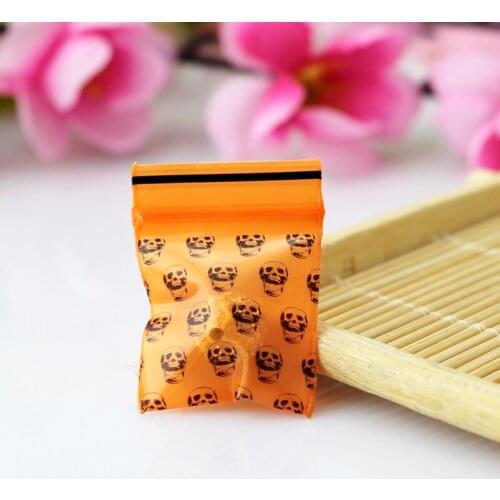 300pcs/lot 2.5x3cm Jewelry Ziplock Zip Zipped Lock Mini Thick Reclosable Plastic Poly Orange Bags Vacuum Bag Free Shipping