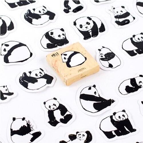 45 Pcs /Pack Cute Animals Panda Decoration Adhesive Stickers Diy Cartoon Stickers Diary Sticker Scrapbook Stationery Stickers