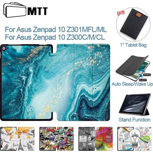 MTT Marble PU Leather Case For ASUS Zenpad 10 Z300 Z301 2017 10.1 inch Funda Folio Flip Stand Cover Z300CL Z300CG Z300C/M Z301ML