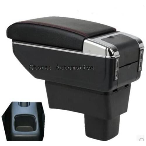 Dual Layers Black Centre Arm Console Armrest For Suzuki SX4 2007-2013 Fiat Sedici Center Console Arm Rest Storage Box Tray 2009