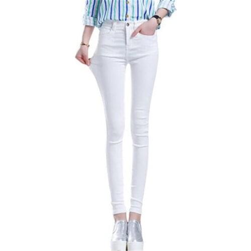 Pencil Jeans for Women 2021 Spring Jeans Pants Slim Thin Ladies Trousers Denim Skinny Womens Stretch Jeans Female High Waist