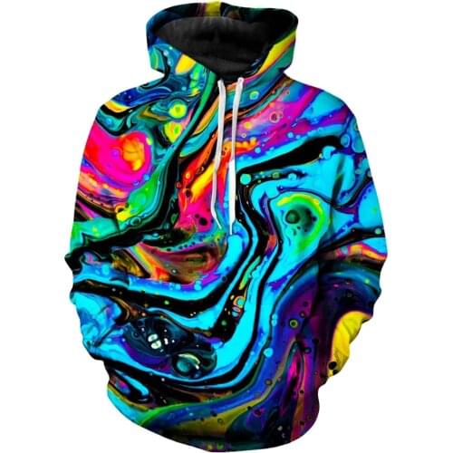 Hippie Mandala Trippy Abstract Psychedelic Eye 3d Hoodies Spring /Autumn Long Sleeve Streetwear Funny Top Hooded Male/Female