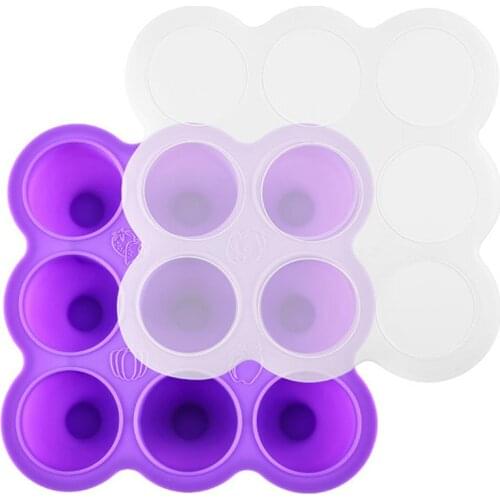1pc Baby Food Container Heat-Resistant Food Grade Silicone Ice Mold Chocolate Mold With Lid Kitchen Tools Baking Mould