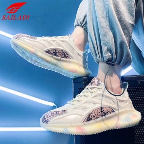 Sailadi Running Shoes Men Breathable Popcorn Combination Sole Sports Shoes Outdoor Walking Fitness Training Sneakers SFB2266