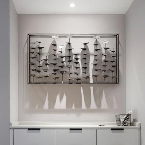 Hotel Model Room Aisle Living Room Background Wall Metal Wall Decoration Wall Decoration Creative Decoration Large Pendant