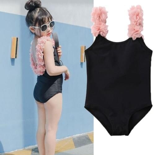 Fashion Kids Girls Solid Summer Holiday Beach Swimming Bikini Costume Swimwear Swimsuit Beach Clothes