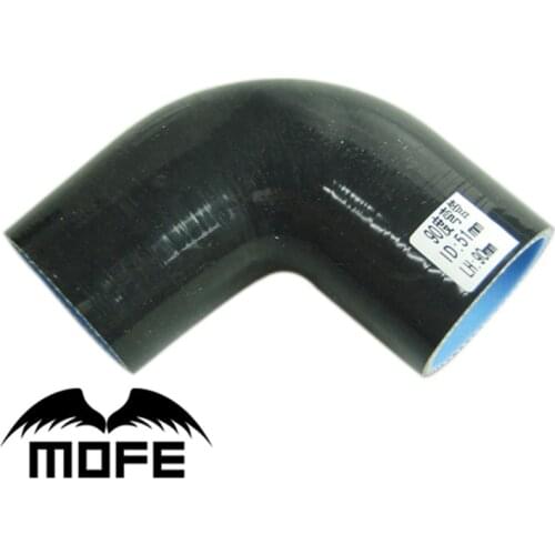 MOFE Black 51mm/63mm 90 Degree Elbow Silicone Rubber Joiner Bend 2.5 inch silicone intercooler coolant hose