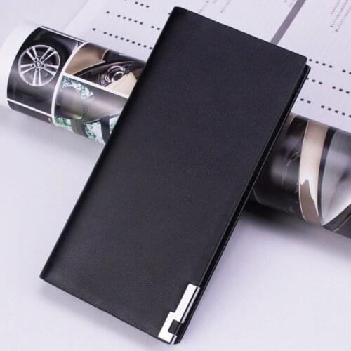 Wallet male long youth student ultra thin Japanese and Korean soft leather clip genuine mens business simple Wallet Handbag