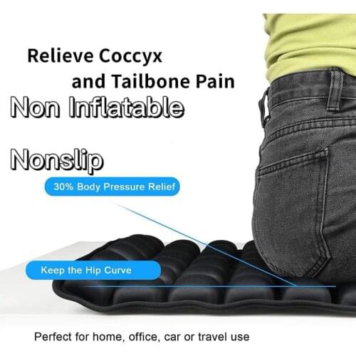 3D Pressure Relief Non Inflatable Seat Cushion Nonslip Breathable Pad for Home Office Chair Wheelchair Car Seat 45*45CM